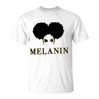 Melanin Graphic Afro Woman Black History T-Shirt | Mazezy