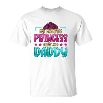 Mens My Favorite Princess Calls Me Daddy Birthday Daughter T-Shirt | Mazezy