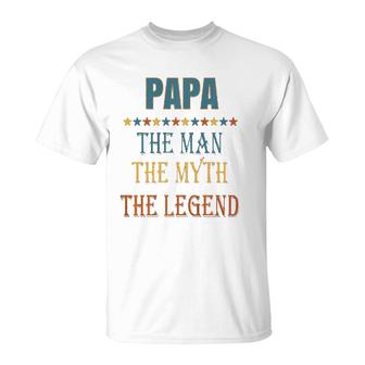 Mens Papa Man Myth Legend Funny Gift T-Shirt | Mazezy CA