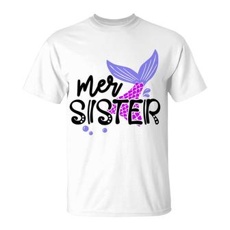 Mer Sister Black Mermaid Matching T-shirt - Thegiftio UK