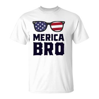 Merica Bro 4Th Of July Sunglasses Patriotic American T-Shirt | Mazezy