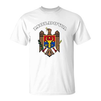 Moldova Coat Of Arms Tee Flag Souvenir Moldovan T-Shirt | Mazezy
