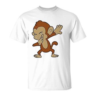 Monkey Animal Ape Funny Dabbing Monkey T-Shirt | Mazezy