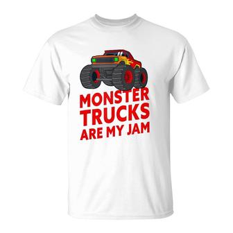 Monster Trucks Are My Jam Monster Truck Lover T-Shirt | Mazezy