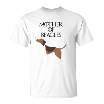 Mother Of Beagles Cute Funny Dog & Gift Fur Mom T-Shirt | Mazezy