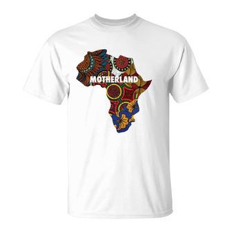 Motherland African American Map Tees By Berts T-Shirt | Mazezy