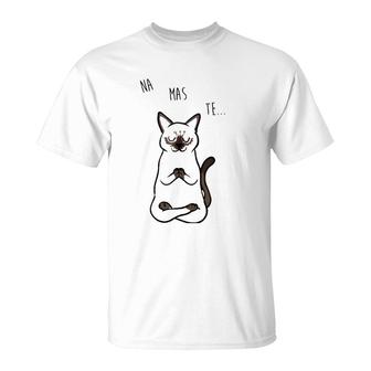 Namaste Siamese Cat Tank Top T-Shirt | Mazezy AU
