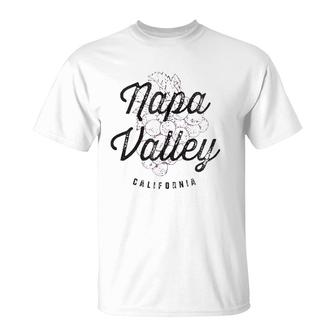 Napa Valley California Wine Country Vintage Tee Zip T-Shirt | Mazezy