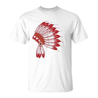 Native American Headdress Tribes Gift Native Indian T-Shirt | Mazezy