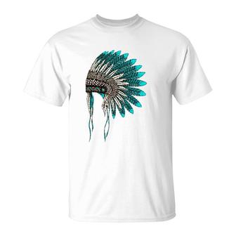 Native American Indian Headdress Costume Jewelry Decor T-Shirt | Mazezy DE