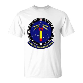 Navy Patrol Squadron 10 Vp-10 Patch Image Insignia T-Shirt | Mazezy
