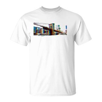 New York City Brooklyn Bridge North America Souvenir T-Shirt | Mazezy AU
