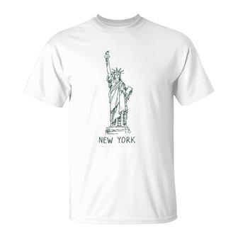 New York City Statue Of Liberty 4Th Of July Usa T-Shirt | Mazezy