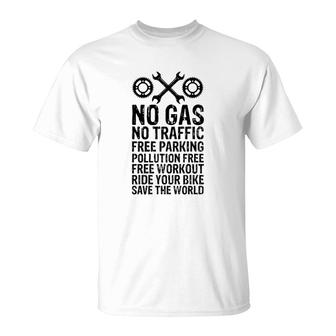 No Gas No Traffic Cycling T-Shirt | Mazezy