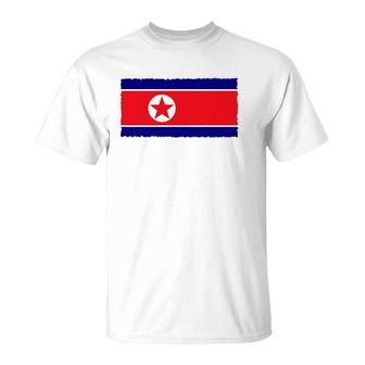 North Korea Flag Distressed T-Shirt | Mazezy