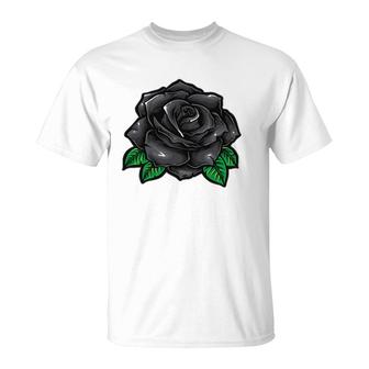 Occult Vintage Black Rose Gothic T-Shirt | Mazezy