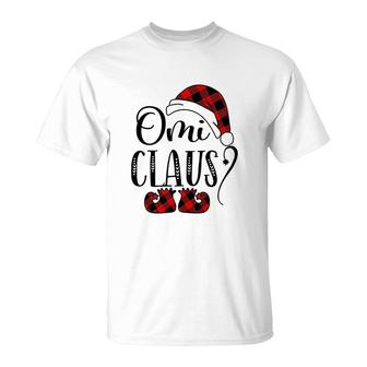 Omi Claus Christmas Grandma Gift T-Shirt | Mazezy
