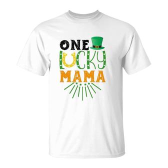 One Lucky Mama Gift St Patrick's Day T-Shirt | Mazezy