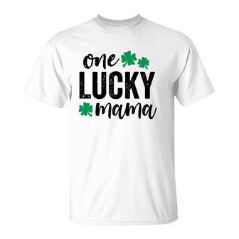 One Lucky Mama St Patrick's Day Gift Green Mom Light T-Shirt | Mazezy