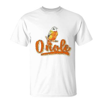 Oriole Bird Silhouette Vintage Oriole Bird T-Shirt - Thegiftio UK