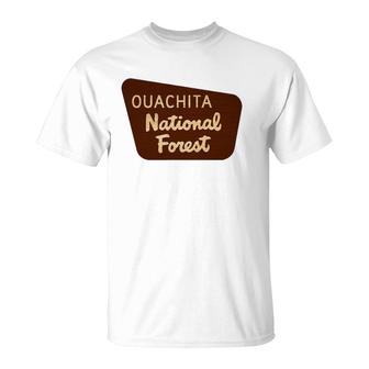 Ouachita National Forest Entrance Sign T-Shirt | Mazezy