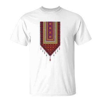 Palestine Tatreez Palestinian Designs Gift T-Shirt | Mazezy
