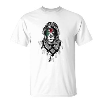 Palestinian Lion Free Palestine Free Gaza Palestine Flag T-Shirt | Mazezy