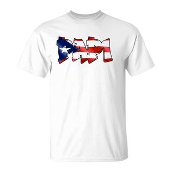 Papi Puerto Rican Flag Pr Pride Father Dad Boricua T-Shirt | Mazezy
