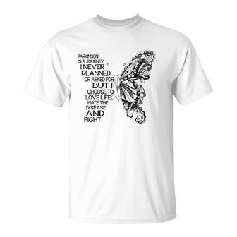 Parkinson Is A Journey I Never Planned Parkinson Patient T-Shirt | Mazezy