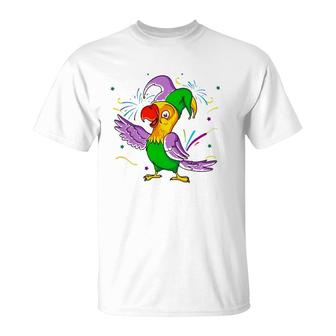 Parrot Mardi Gras Carnival Parade Bird Lover Costume T-Shirt | Mazezy