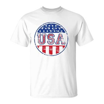 Patriotic America Usa Flag- For Proud Americans T-Shirt | Mazezy