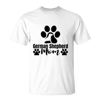 Paw Print German Shepherd Mom Dog Mom Lovers T-shirt - Thegiftio