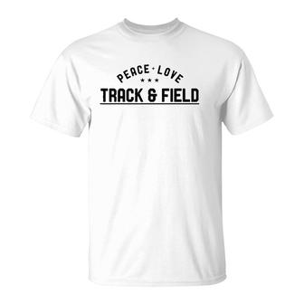 Peace Love Track And Field Vintage Track And Field Runner T-Shirt | Mazezy