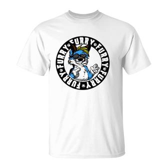Peace Sign Furry Fursona Gift Women Men T-Shirt | Mazezy