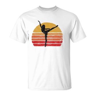 Penché Dancer En Pointe & Sun Vintage 80'S Ballet Graphic T-Shirt | Mazezy