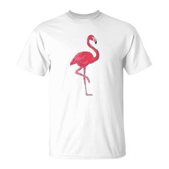 Pink Flamingo Design T-Shirt | Mazezy