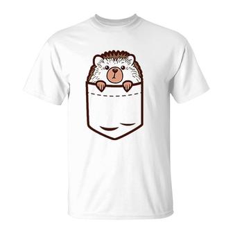 Pocket Baby Hedgehog Cute Pet Animal Lover Men Women Gift T-Shirt | Mazezy
