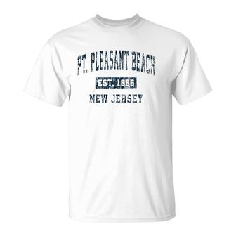 Point Pleasant Beach New Jersey Nj Vintage Sports Design T-Shirt | Mazezy CA