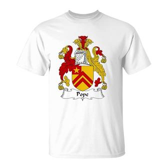 Pope Coat Of Arms Family Crest T-Shirt | Mazezy