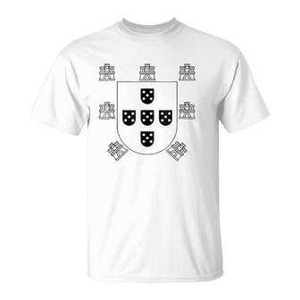 Portugal Emblem Portuguese Crest Graphic Tee T-Shirt | Mazezy DE