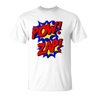 Pow Zap Superhero Lover Tee T-Shirt | Mazezy