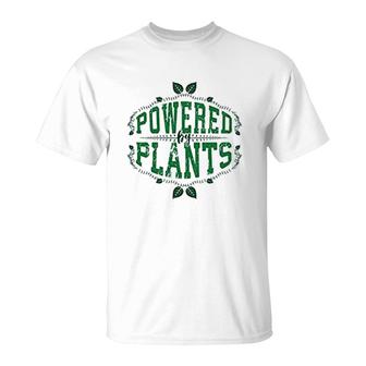 Powered By Plant Vegan Lover T-Shirt | Mazezy