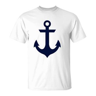 Preppy Nautical Anchor Gifts For Sailors Boaters & Yachting T-Shirt | Mazezy