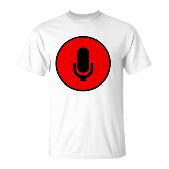 Press To Talk Red Micro Icon T-Shirt | Mazezy