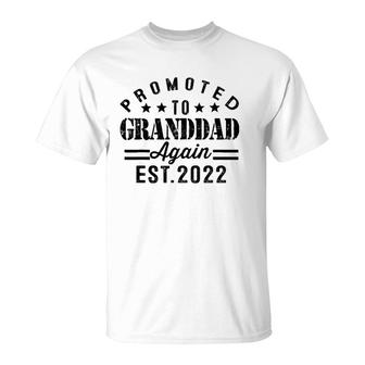 Promoted To Granddad Again Est 2022 Pregnancy T-Shirt | Mazezy