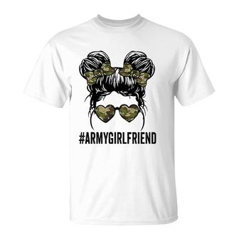 Proud Army Girlfriend Funny Tee For Army Wives Army Women T-Shirt | Mazezy
