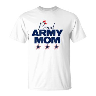 Proud Army Mom Red White And Blue T-Shirt | Mazezy