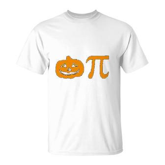 Pumpkin Pi Funny Halloween Geek Math Pi T-Shirt - Thegiftio UK