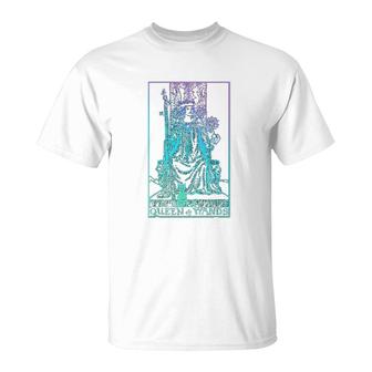 Queen Of Wands Tarot Card Rider Waite T-Shirt | Mazezy