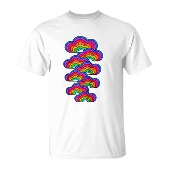 Rainbow Clouds Colorful Gender Flag Lgbt Lgbtq Gay Pride T-Shirt | Mazezy